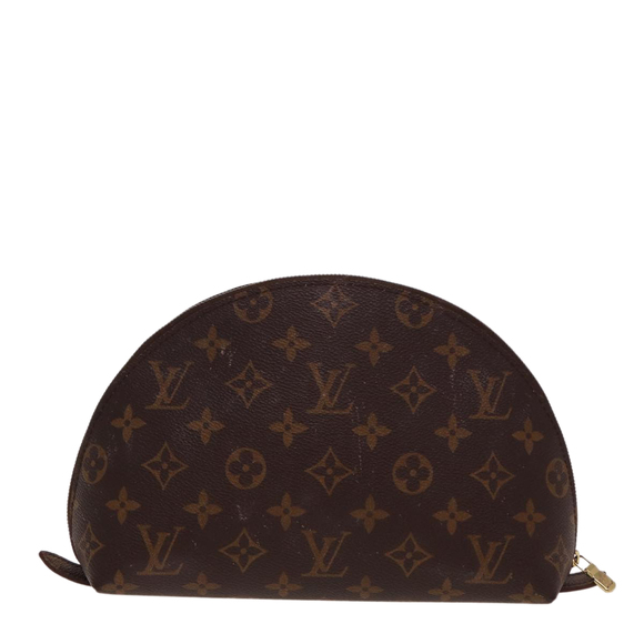 LOUIS VUITTON Monogram Trousse Demi Ronde Cosmetic Pouch M47520 LV Auth 77855 - Picture 2 of 16